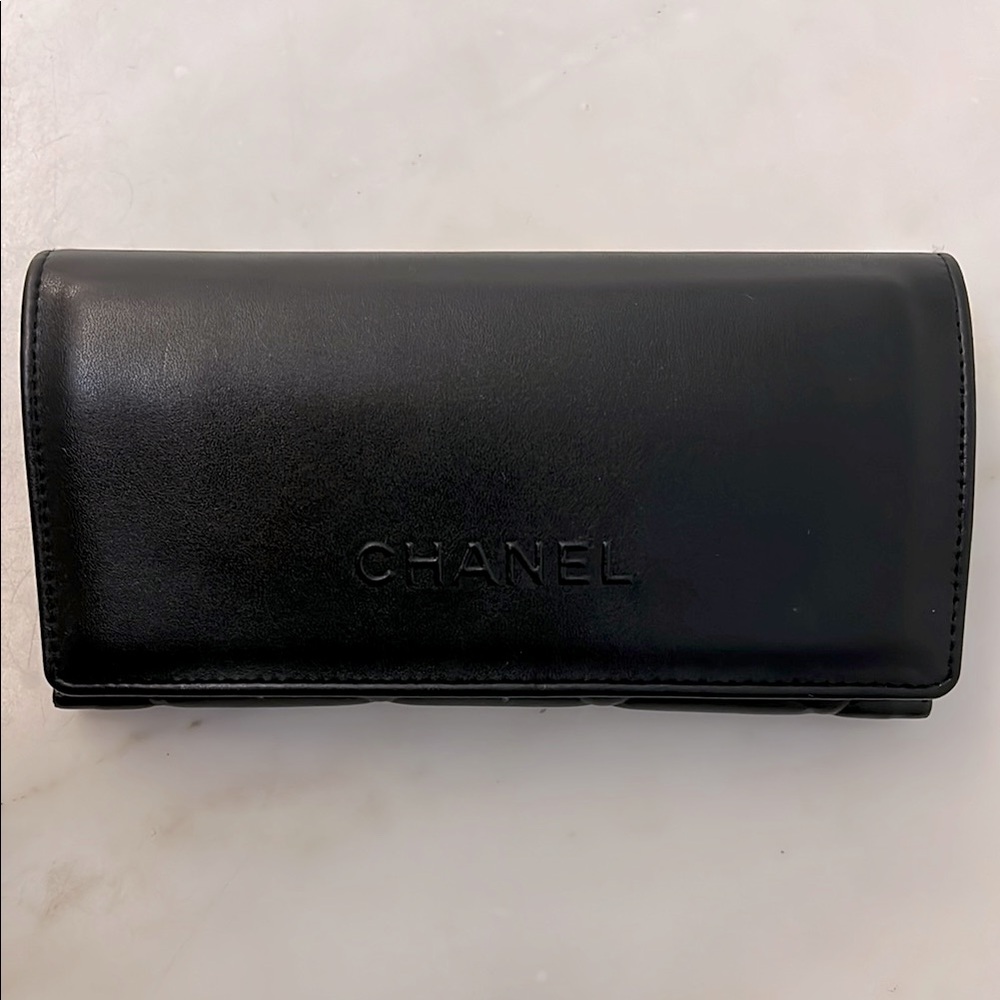 Chanel Black Leather Sunglasses Case